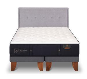 Cama europea king Premium + respaldo Ganges Cic