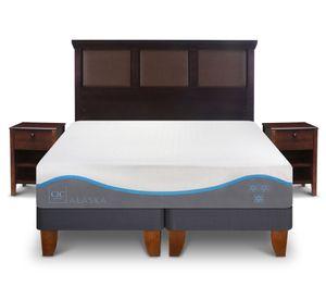 Cama europea 2 plazas Alaska + Set Torino chocolate Cic