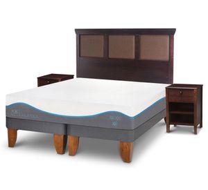Cama europea 2 plazas Alaska + Set Torino chocolate Cic