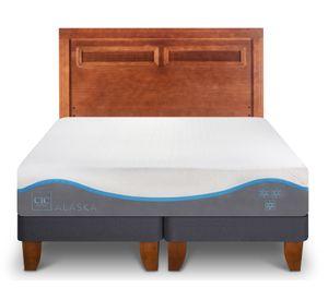 Cama europea King Alaska + respaldo Milán Cic