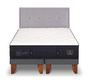 Cama europea 2 plazas Súper premium base dividida + respaldo Ganges Cic