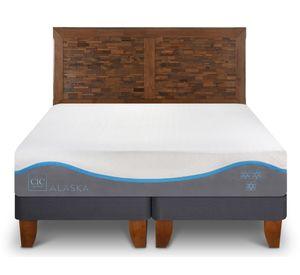 Cama europea 2 plazas Alaska + respaldo Antique Cic
