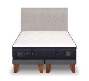 Cama europea 2 plazas Súper premium base dividida + respaldo Tigris Cic