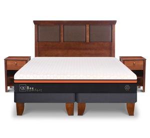 Cama europea king Bee Comfort base dividida + set Torino Cic