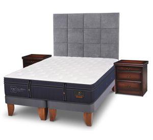 Cama europea súper king Grand premium + set Tamesis marrón/gris Cic
