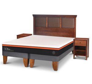 Cama europea king Bee Comfort base dividida + set Torino Cic