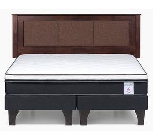 Cama europea king New Style 6 base dividida + respaldo Rachel
