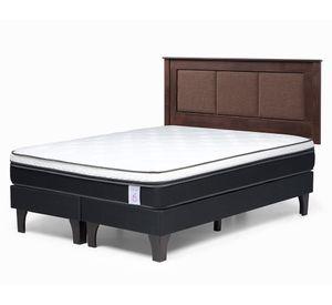 Cama europea king New Style 6 base dividida + respaldo Rachel
