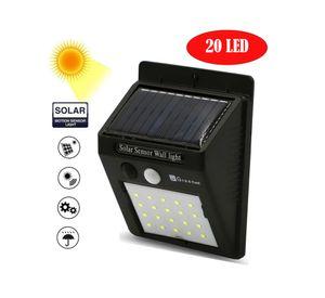 Foco solar 20 LED negro