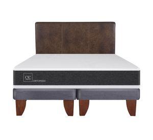Cama europea king Ortopedic + respaldo Baker Cic