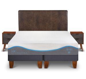 Cama europea 2 plazas Alaska + respaldo Baker Cic