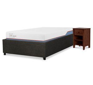 Space Box 1.5 plazas Excellence Plus + velador New Torino chocolate