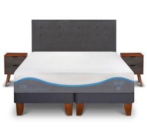 Cama europea 2 plazas Alaska + Set Éufrates Cic