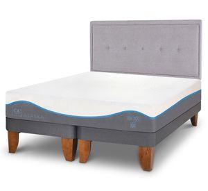 Cama europea King Alaska + respaldo Ganges Cic
