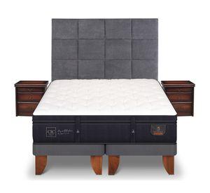 Cama europea 2 plazas Super premium + set Tamesis marrón/gris Cic