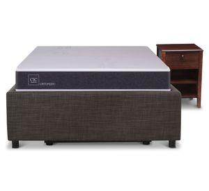 Space Box 1.5 plazas Ortopedic + velador New Torino chocolate Cic