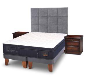 Cama europea 2 plazas Super premium + set Tamesis marrón/gris Cic
