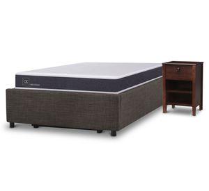 Space Box 1.5 plazas Ortopedic + velador New Torino chocolate Cic