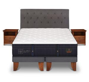 Cama europea 2 plazas Grand premium base dividida + set Kavery/ Indo Cic