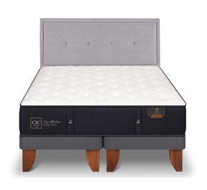 Cama europea 2 plazas Premium base dividida + respaldo Ganges Cic
