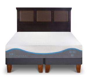 Cama europea 2 plazas Alaska + respaldo Torino Cic