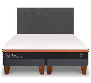 Cama europea 2 plazas Bee Comfort + respaldo Eufrates Cic