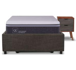 Space Box 1.5 plazas Ortopedic Advance + velador Niger Cic