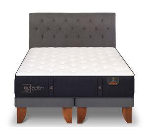 Cama europea 2 plazas Premium base dividida + respaldo Kavery Cic