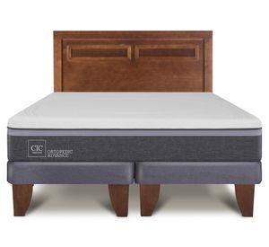 Cama europea 2 plazas Ortopedic advance base dividida + respaldo Milán Cic.