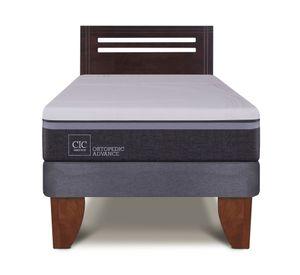 Cama europea 1.5 plazas Ortopedic Advance + respaldo Múnich Cic