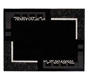 Alfombra 80x120 cm Frize carved D5 negro Idetex