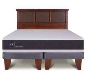 Cama europea king New Ortopedic + respaldo New Torino Cic