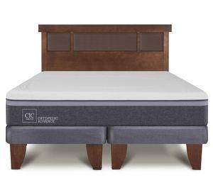 Cama europea king Ortopedic Advance + respaldo New Torino Cic