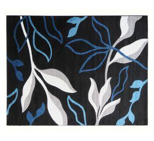 Alfombra 80x120 cm Frise carved Florida D2 negro Idetex.