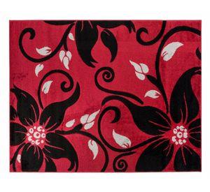 Alfombra 80x120 cm Frize carved D1 rojo Idetex
