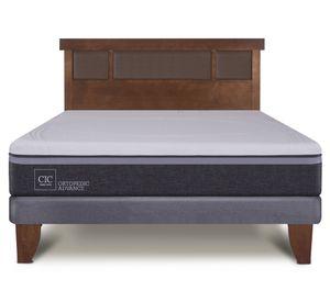 Cama europea 2 plazas Ortopedic Advance + respaldo New Dublín Cic