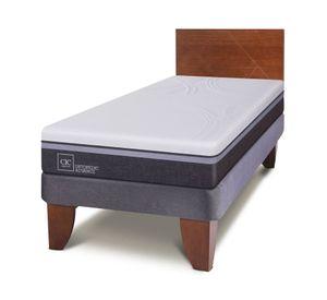 Cama europea 1.5 plazas Ortopedic Advance + respaldo New Villarrica Cic