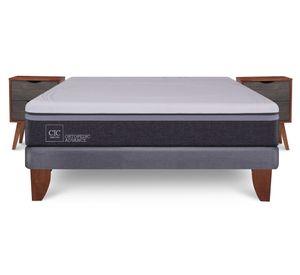 Cama europea 2 plazas Ortopedic Advance + veladores Níger Cic