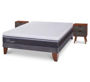 Cama europea 2 plazas Ortopedic Advance + veladores Níger Cic