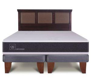 Cama europea king Ortopedic + respaldo New Torino Cic