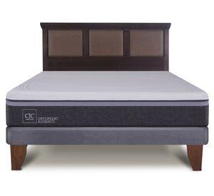 Cama europea 2 plazas Ortopedic Advance + respaldo New Torino Cic