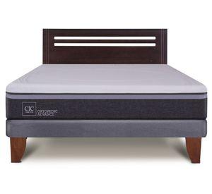 Cama Europea 2 plazas Ortopedic Advance + respaldo Múnich