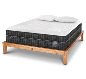 Cama europea Oak 2 plazas Lux + 2 almohadas Cic