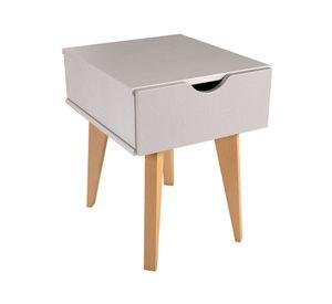 Velador 1 cajón Nordic gris Be Design