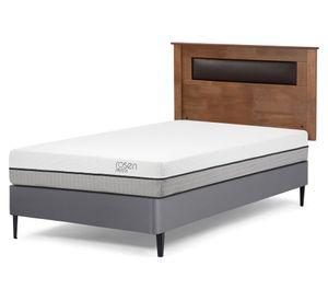 Cama europea 1.5 plazas Pratta + respaldo Ferrara