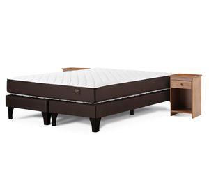 Cama europea 2 plazas Ergo T + base dividida + 2 veladores Tabor