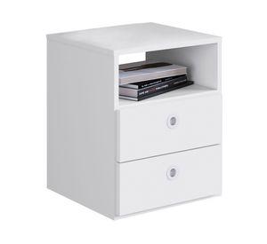 Velador 2 cajones Tokyo blanco Be Design