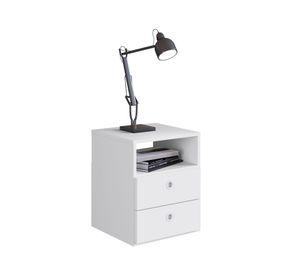 Velador 2 cajones Tokyo blanco Be Design