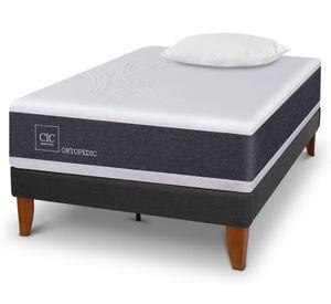 Cama europea Curve New Ortopedic 1.5 plazas + almohada Cic