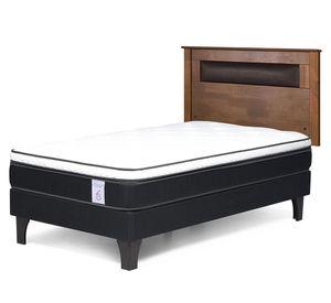 Cama europea 1.5 plazas New Style 6 + respaldo Ferrara